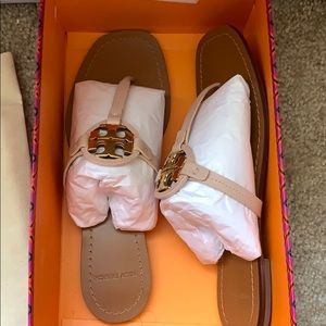 Tory Burch Mini Miller Leather Thong Calf Leather